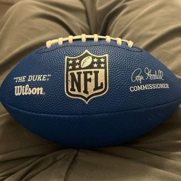 Wilson The Duke NFL "Mini" Football Blue Football Roger Goodell - Picture 1 of 4